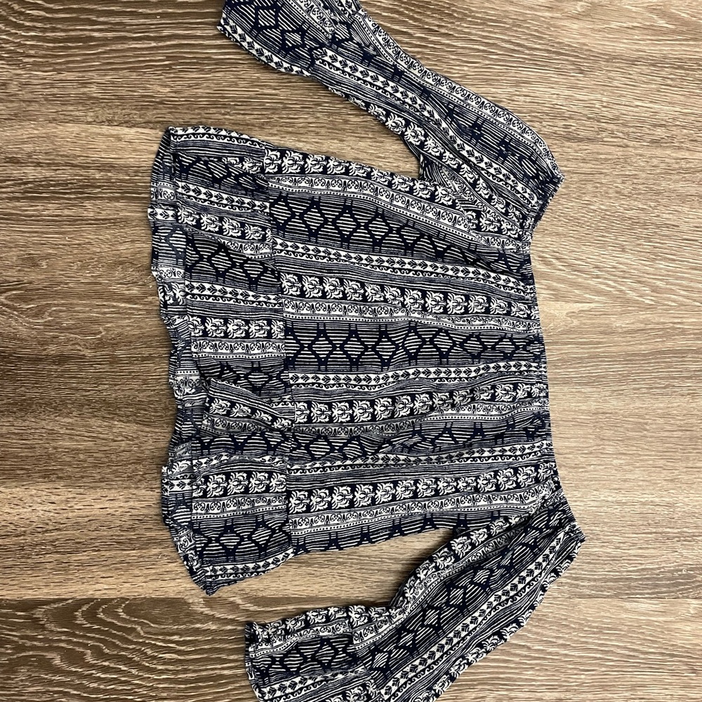 Off the shoulder blue blouse